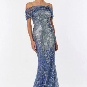 Off shoulder formal dress,,mother of the bride military ball gala evening long